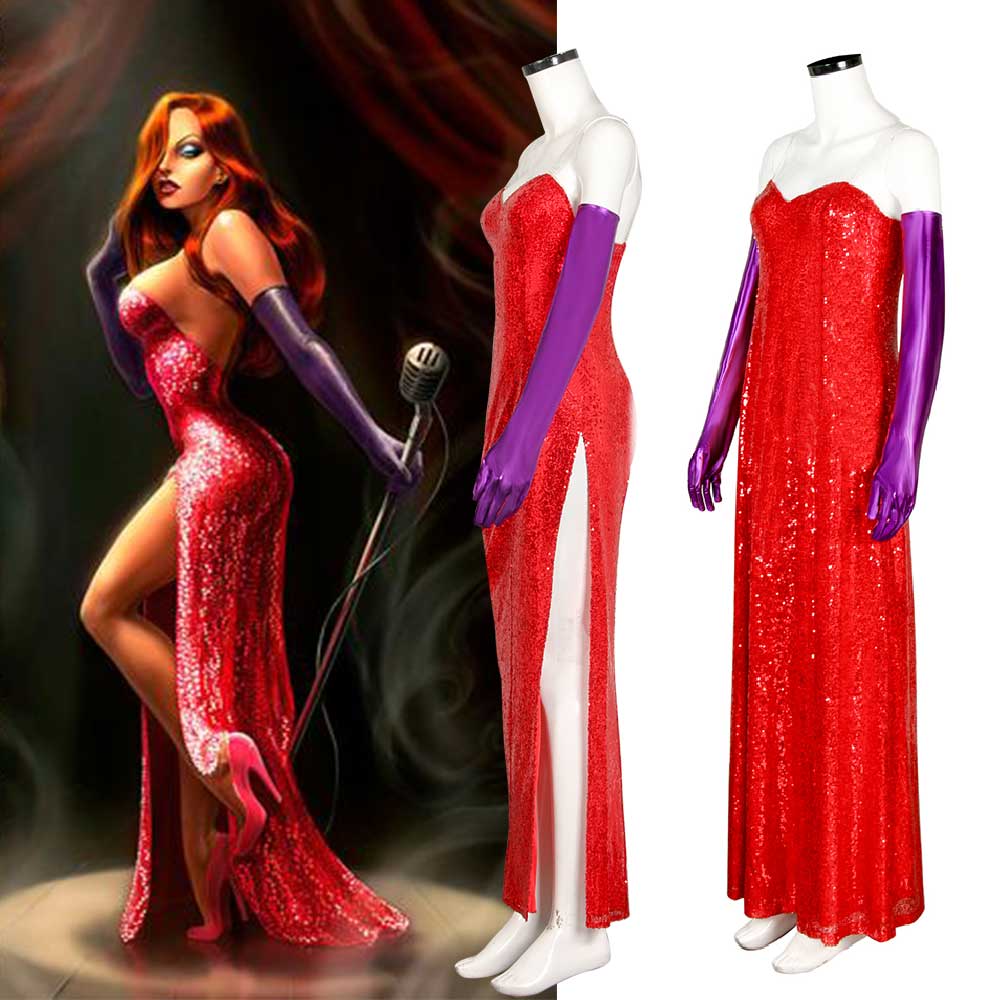 Who Framed Roger Rabbit Jessica Rabbit Dress Cosplay Costume Cheap Anime Cosplay Online Cosplay Costumes Shop Online