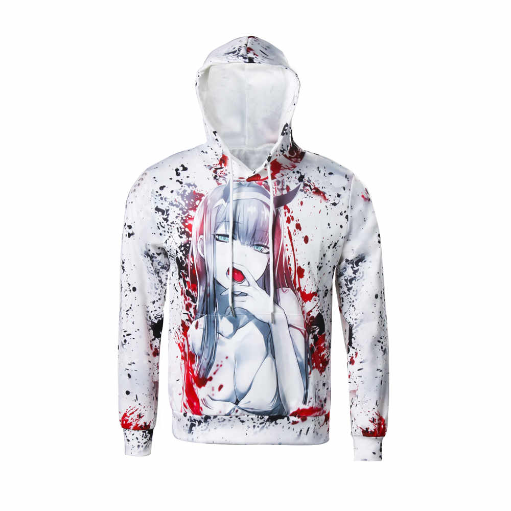 Unisex Anime DARLING in the FRANXX Zero Two Hoodies 3D Print Sweatshirt Streetwear Tops-TAkerlama