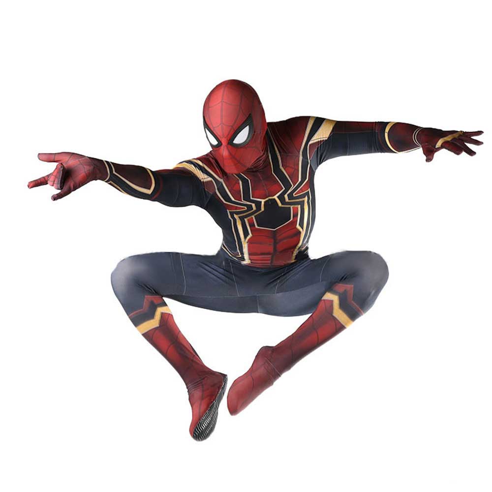 Iron Spider Suit Adult Spiderman Cosplay Costume Avengers: Infinity War Adult Kids