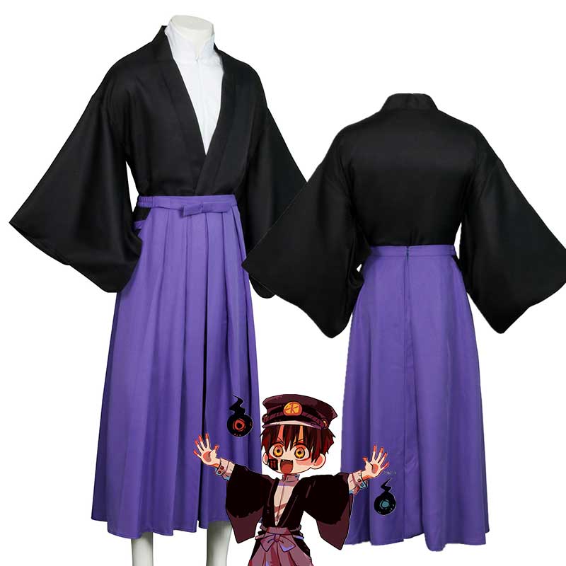 Yugi Kendo Halloween Cosplay Costume Toilet-Bound Hanako-kun Hakama Pants Samurai Kimono Set Tsukasa-Takerlama