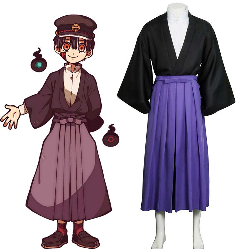 Yugi Kendo Halloween Cosplay Costume Toilet-Bound Hanako-kun Hakama Pants Samurai Kimono Set Tsukasa-Takerlama