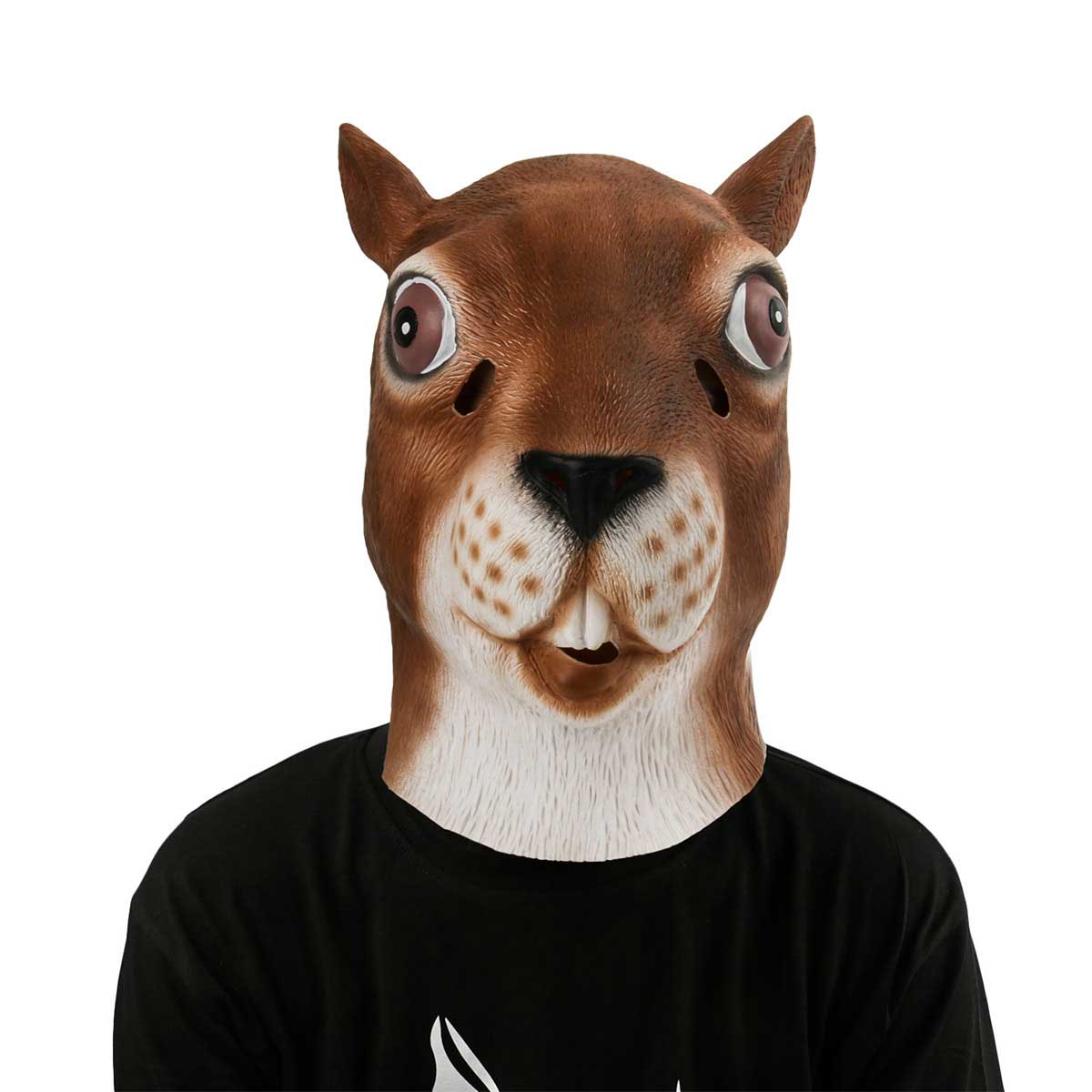 Realistic Animal Head Squirrel Latex Face Mask For Halloween Cosplay Party
