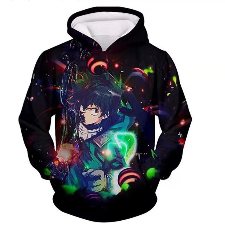 MY HERO ACADEMIA ULTIMATE HERO IZUKI MIDORIYA AKA DEKU SUPER ACTION ANIME HOODIE