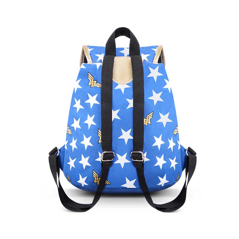Wonder Woman Stars Backpack School plush Bag for birthday gift