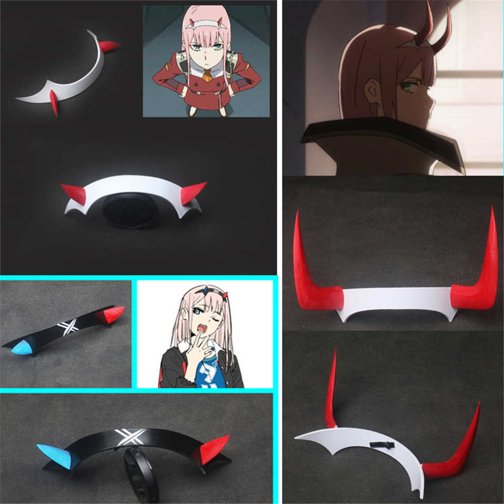 Anime DARLING in the FRANXX Cosplay ZERO TWO CODE:002 Devil Horn Headwear Headband Costume Props-Takerlama