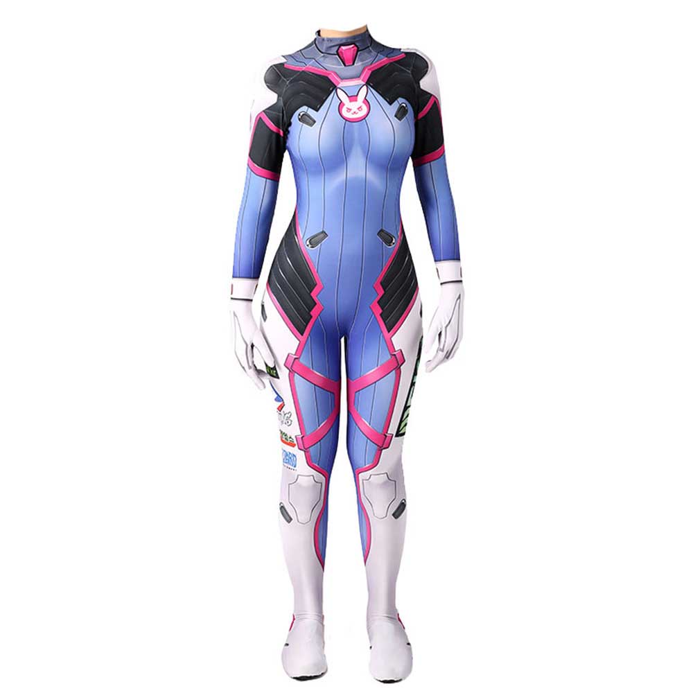 Game Overwatch D.VA Cosplay Costume Charlet Chung Bodysuit