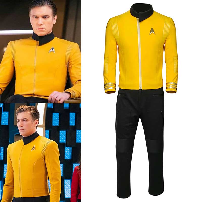 Star Trek Discovery Captain Christopher Pike Cosplay Costume Commander Uniform Jacket Pants