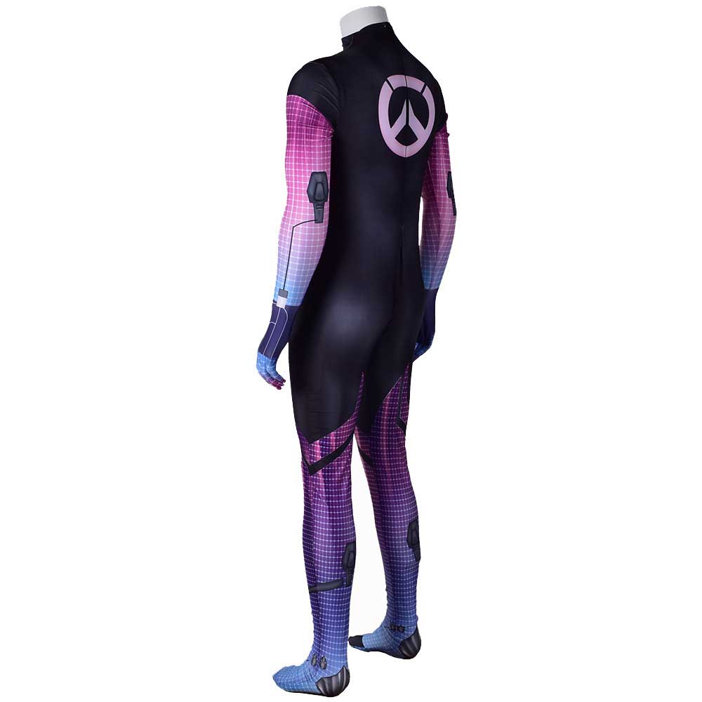 Game Overwatch OW Sombra Hacker Cosplay Costume Zentai for girl women