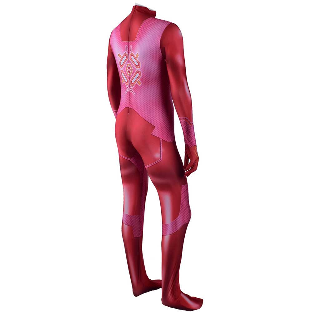 Game Metroid Zero Suit Samus Cosplay Costume Red Zentai