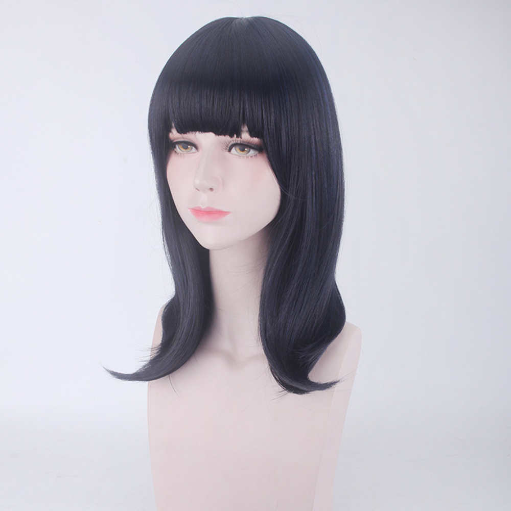 Takarada Rikka Cosplay Wig Black Long Hair-Denkou Choujin Gridman Halloween Masquerade -Takerlama