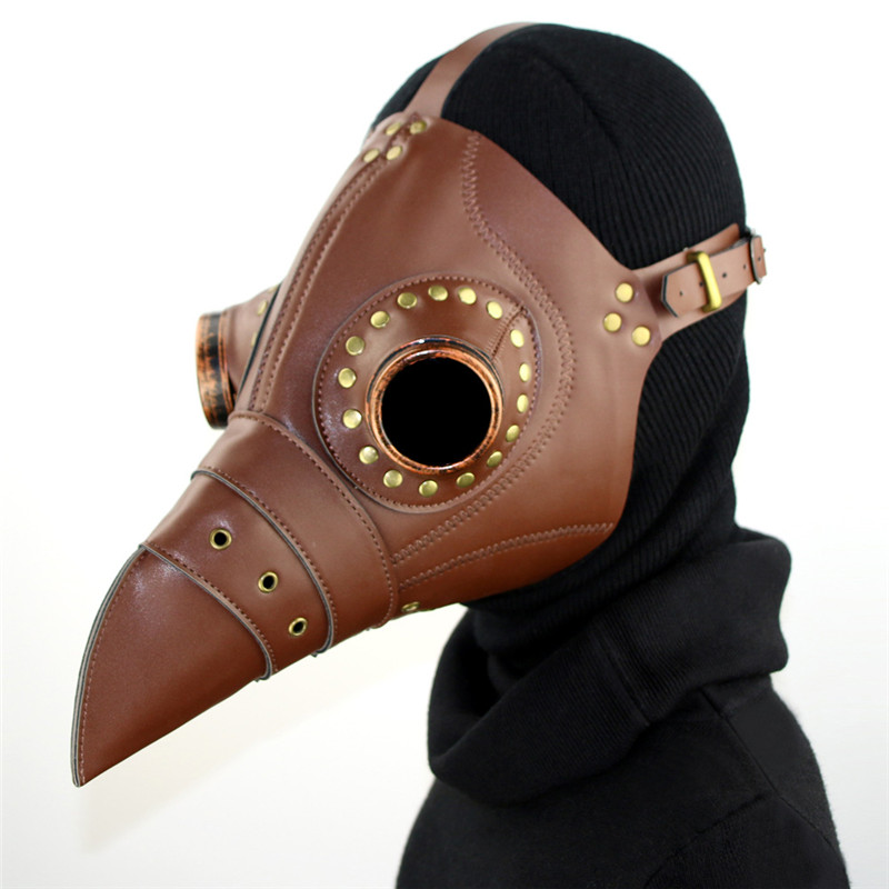Medieval Steampunk Black Death Plague Doctor Bird Beak Mask