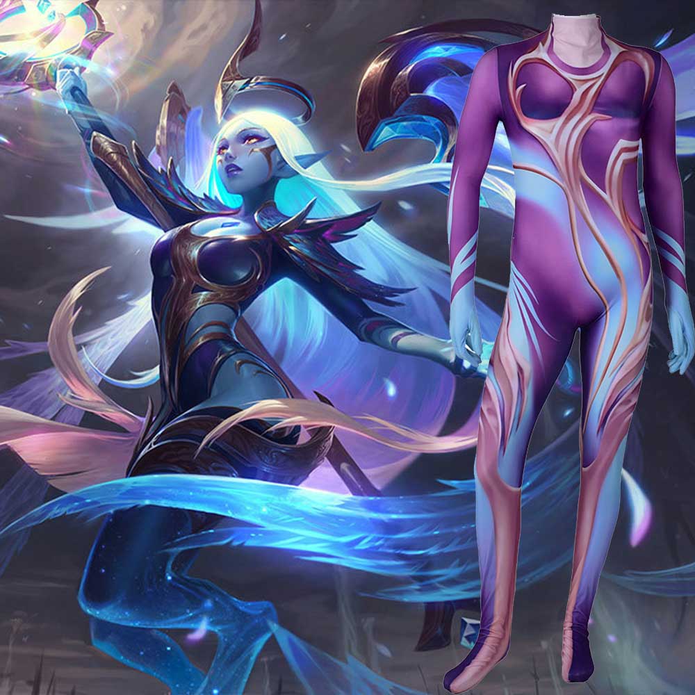 Soraka Nightbringer Cosplay Costume Game League of Legends Jumpsuit