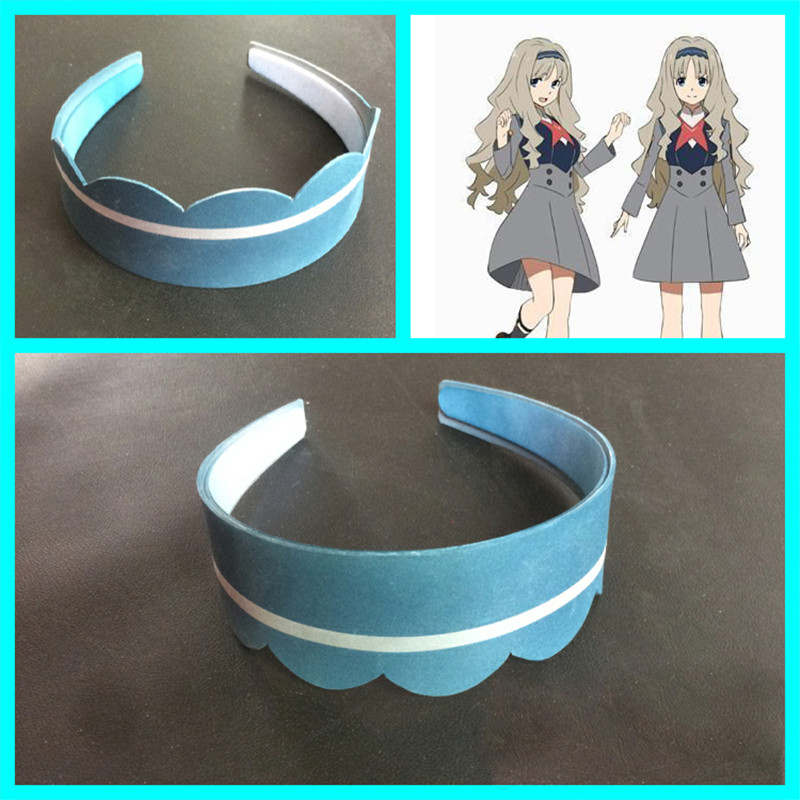 Anime DARLING in the FRANXX Cosplay ZERO TWO CODE:002 Devil Horn Headwear Blue Headband Costume Props Masquerade-Takerlama