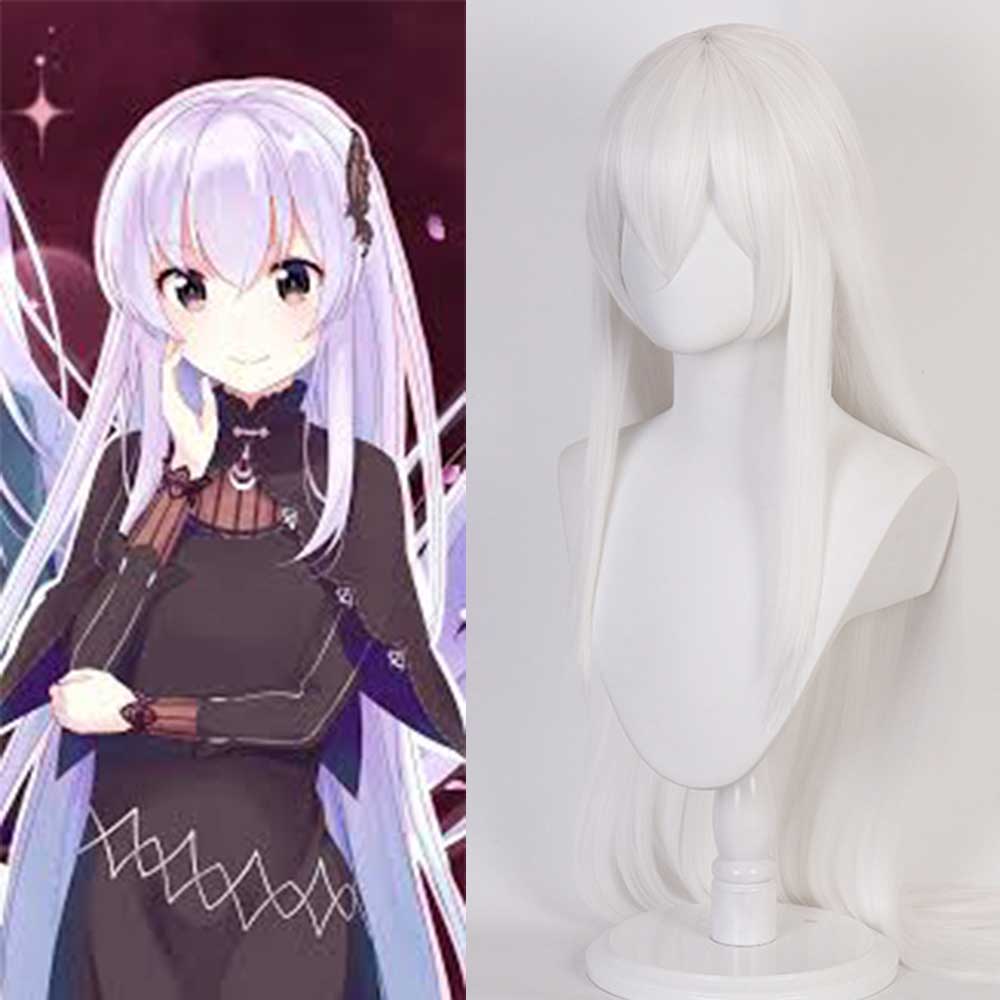 Anime Re Life In A Different World From Zero Echidna Cosplay Costume Wig Witch of Greed Grey Long Hair-Takerlama