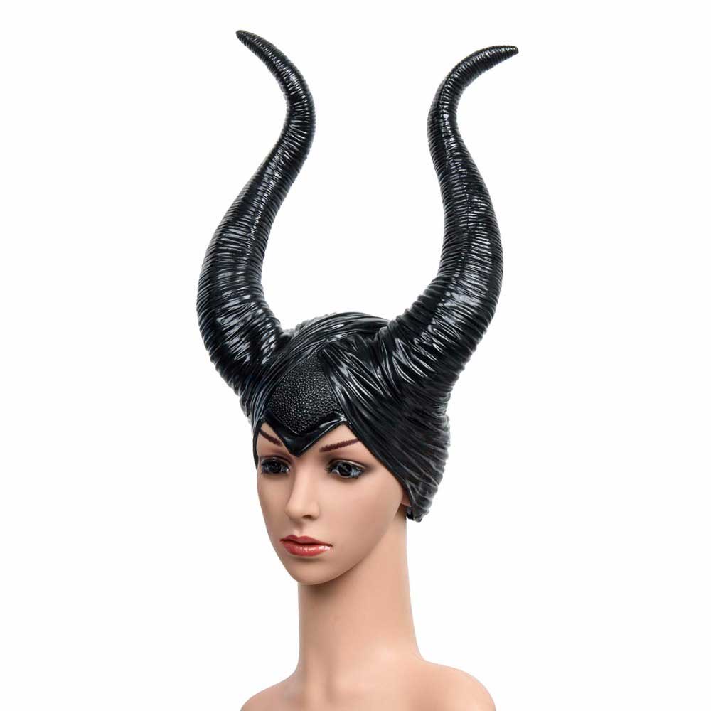 Creepy Maleficent Horns Hats Mask for Adult