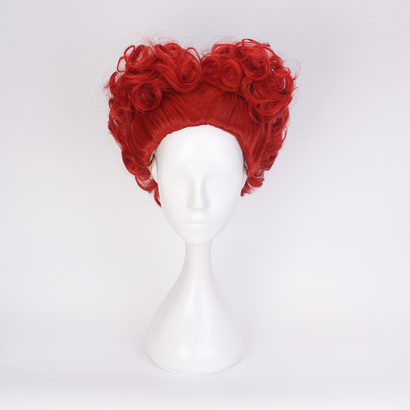 Alice in Wonderland The Red Queen Cosplay Synthetic Curly Wig 