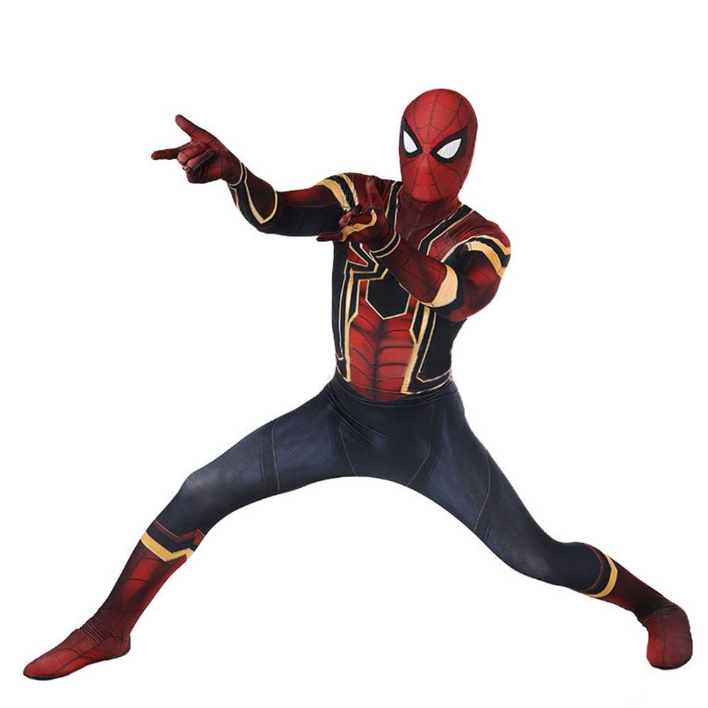 Iron Spider Suit Adult Spiderman Cosplay Costume Avengers: Infinity War Adult Kids