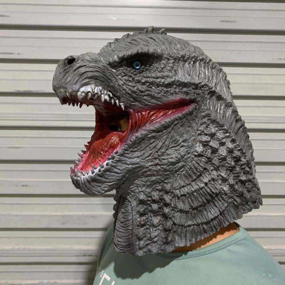 Realistic Godzilla vs Kong Halloween Cosplay Costume Mask Scary Props