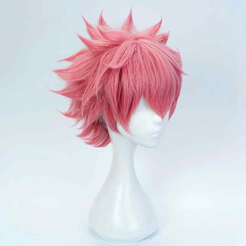 Boku no Hiro Akademia Mina Ashido short wig My Hero Academia Ashido Mina Pink Cosplay Wig+Wig Cap