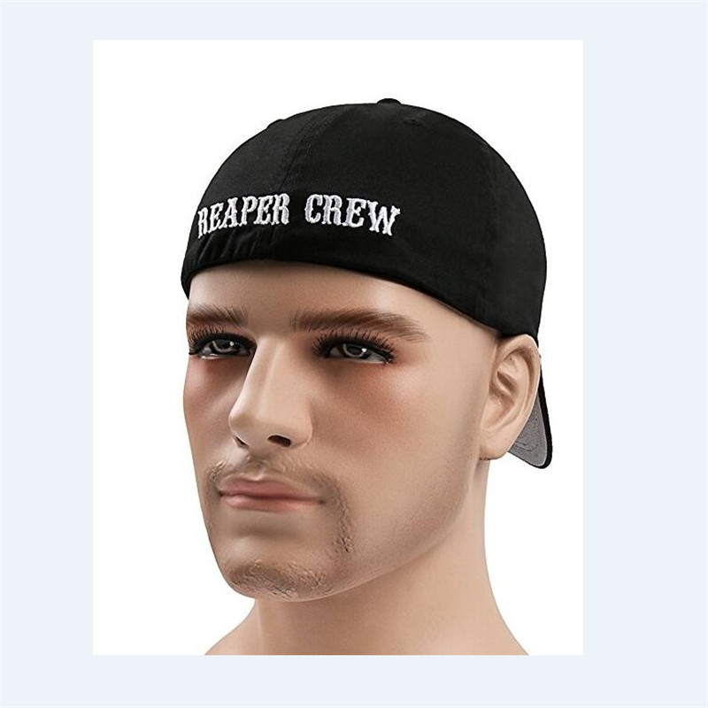 SOA Sons of Anarchy for Reaper Crew Fitted Baseball Cap Hat Embroidered Hat Black