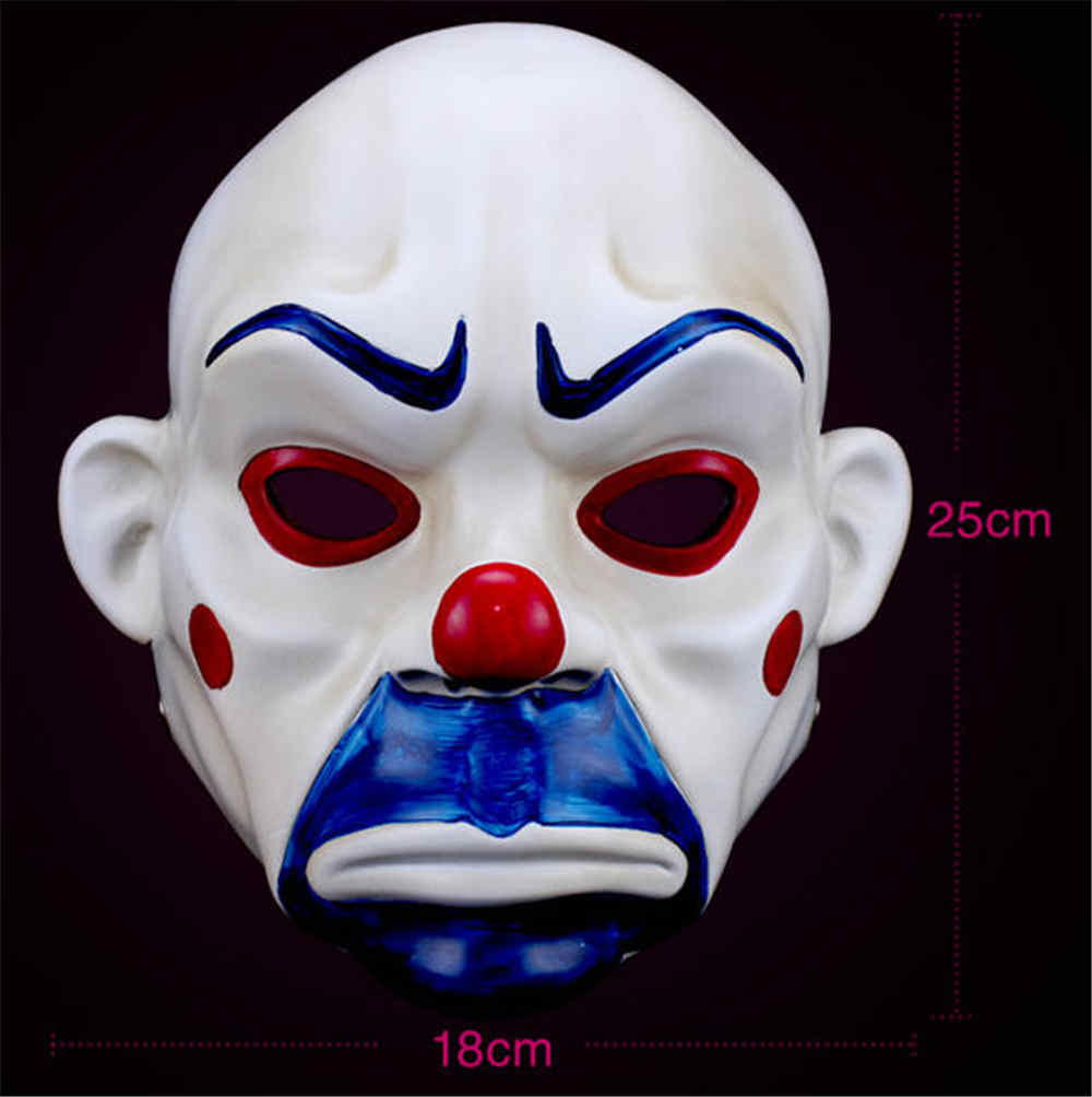 The Joker Batman Dark Knight Resin Mask Clown Halloween Cosplay Masquerade Party Prop