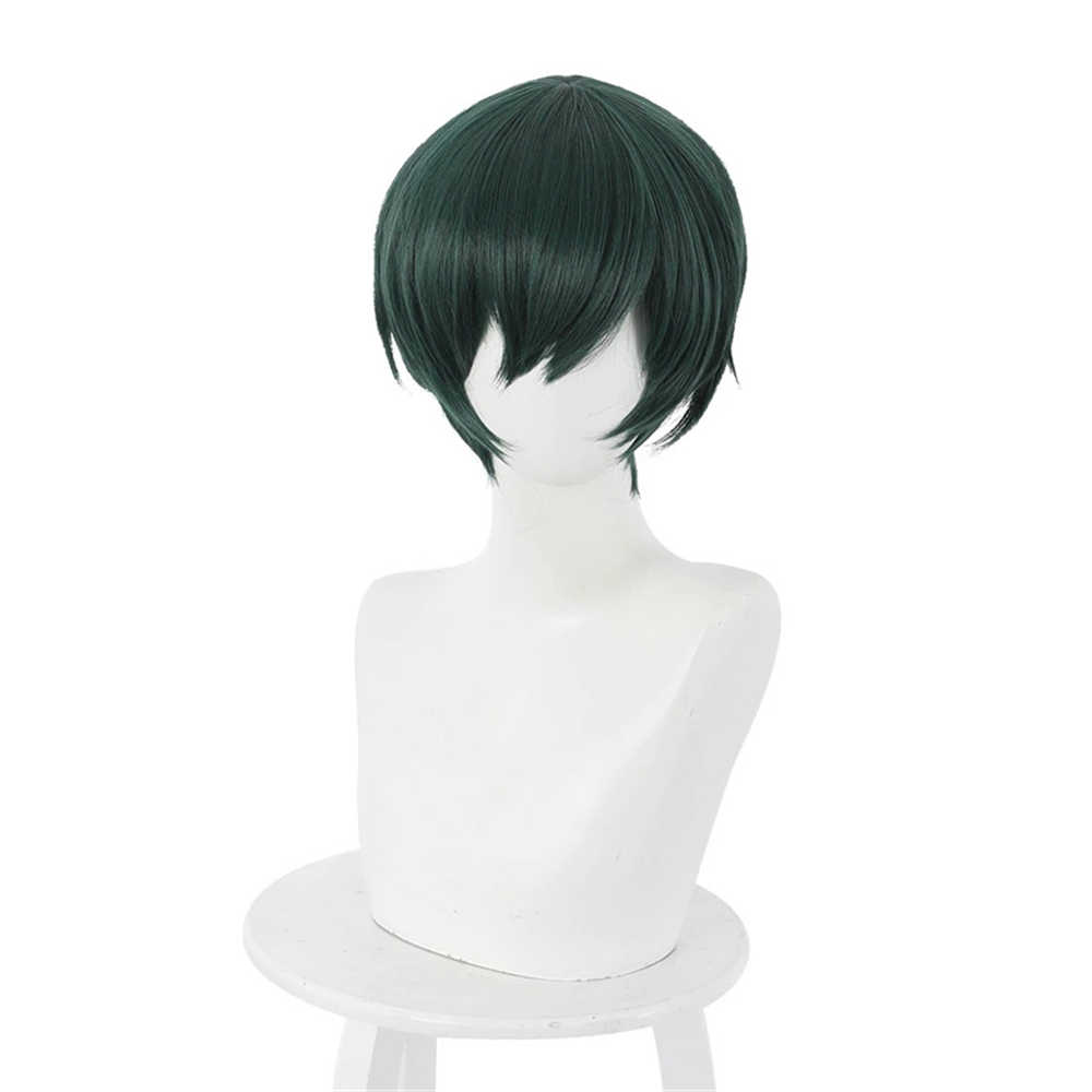 Anime Jujutsu Kaisen Zenin Mai Costume Wig Green Short Hair