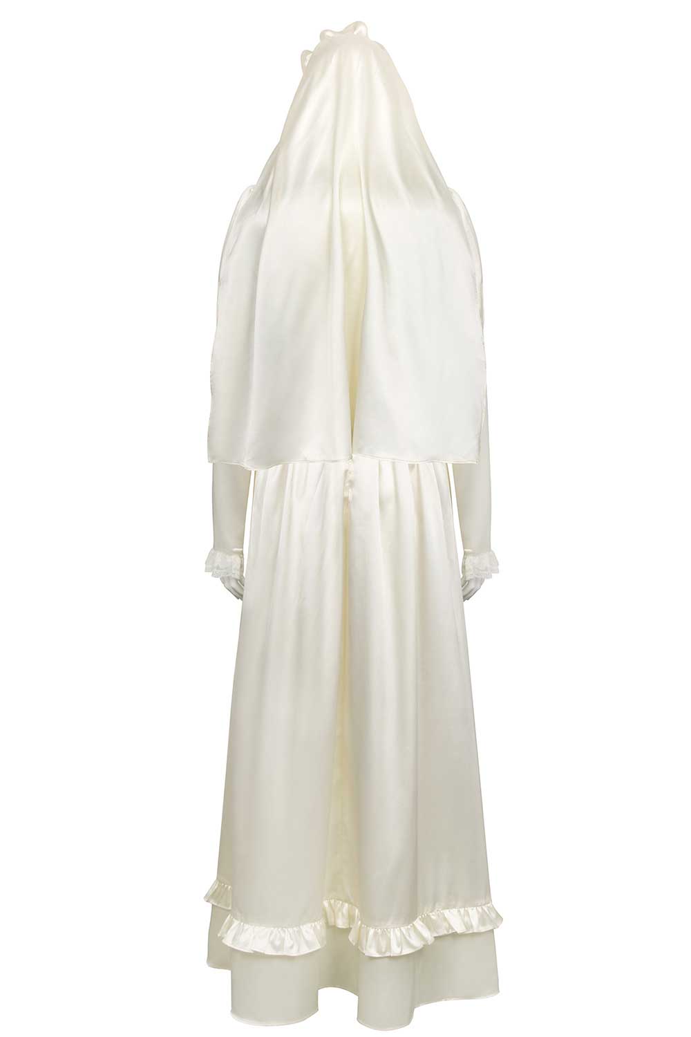 The Curse of La Llorona Women Halloween Cosplay Costume Long Dress Veils-Takerlama