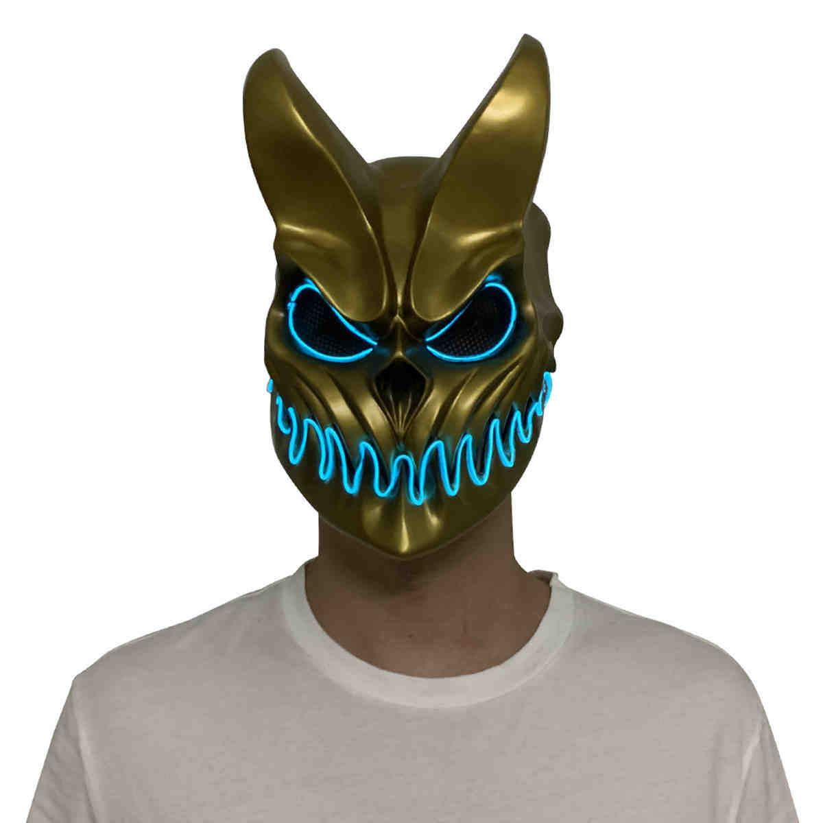 Demon Mask Slaughter To Prevail Mask Kid of Darkness Demolisher Mask LED Light Up Halloween Scary mask-T