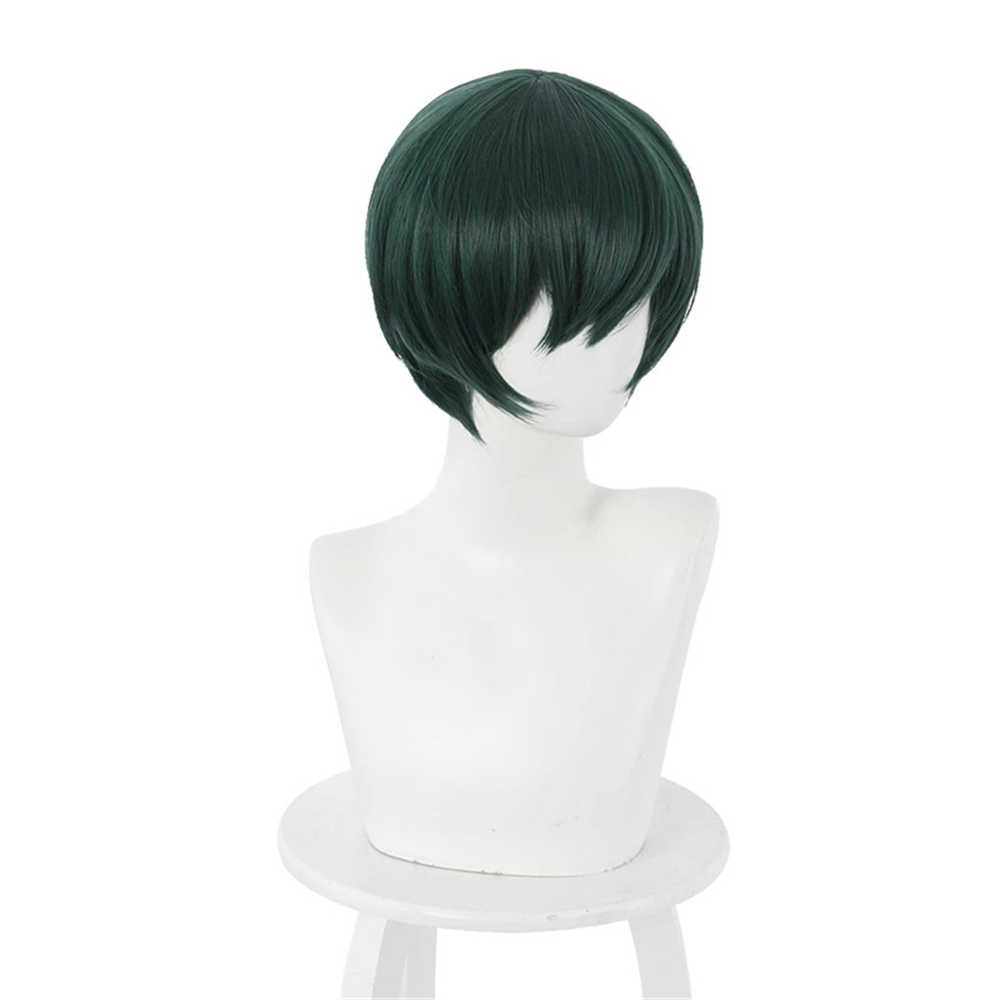 Anime Jujutsu Kaisen Zenin Mai Costume Wig Green Short Hair