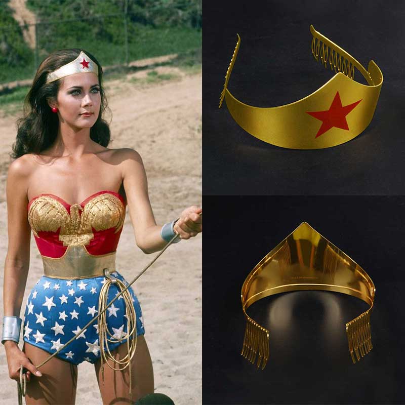 Gold Wonder Woman Diana Prince Headband Crown Accessories