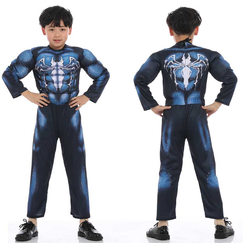 Kids Spiderman Venom Costume Boy Superhero Cosplay 