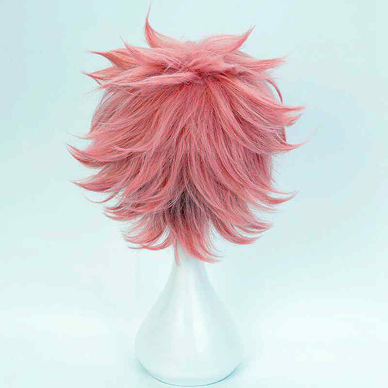 Boku no Hiro Akademia Mina Ashido short wig My Hero Academia Ashido Mina Pink Cosplay Wig+Wig Cap