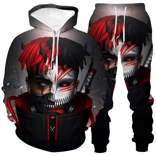 Anime Bleach Hoodie 3D Print Pants Men Women 