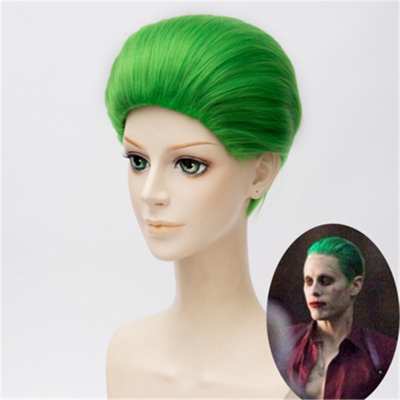 Movie Suicide Squad The Joker Green Cosplay Wig 