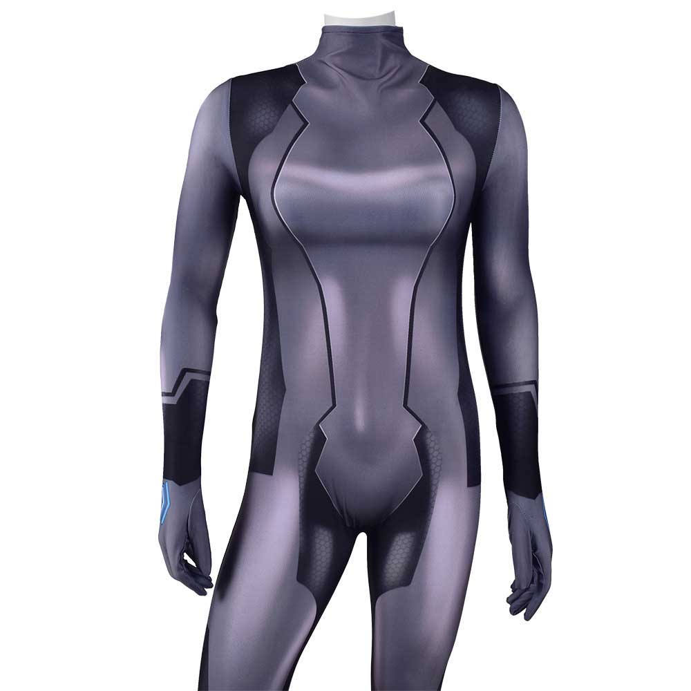 Zero Suit Dark Samus Cosplay Costume Superwoman Zentai Game METROID