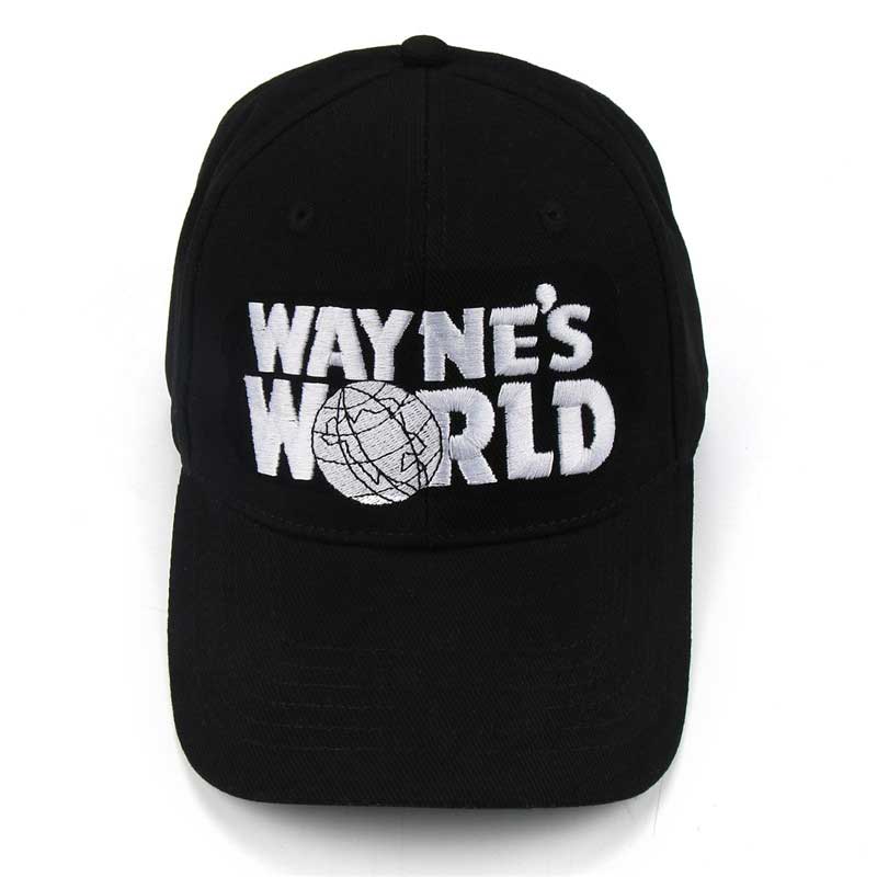 Wayne's World Black Cap Hat Baseball Cap Costume Fashion Style Cosplay Embroidered Trucker Hat Unisex Mesh Cap Adjustable Size