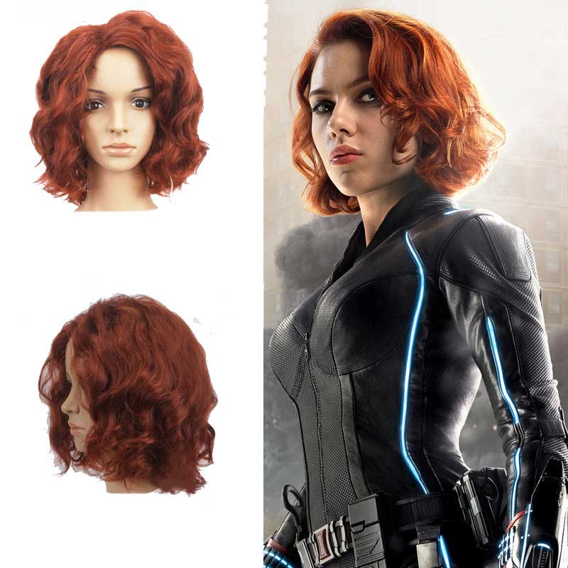 Avengers Infinity War Black Widow Cosplay Hair Wig