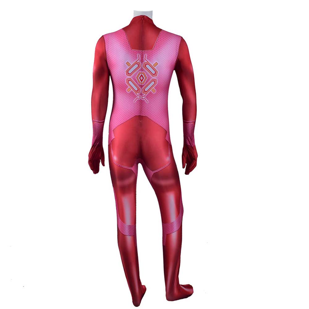 Game Metroid Zero Suit Samus Cosplay Costume Red Zentai