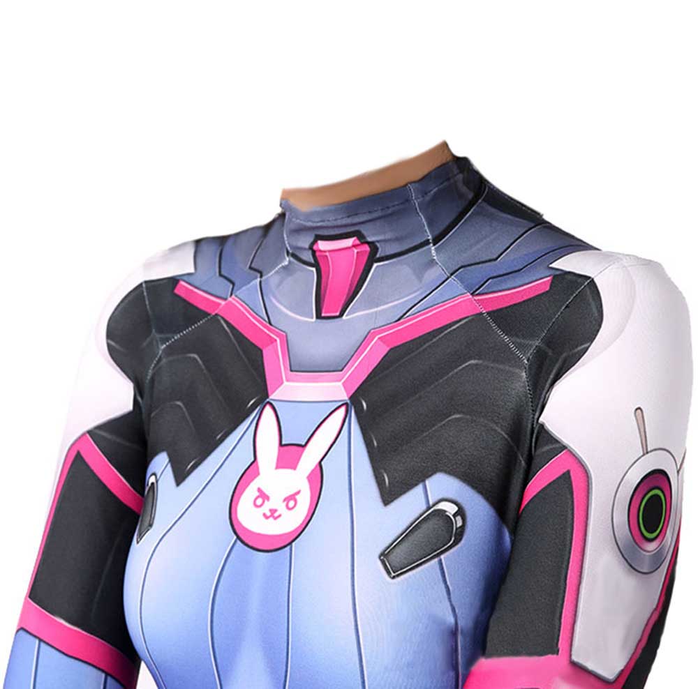 Game Overwatch D.VA Cosplay Costume Charlet Chung Bodysuit