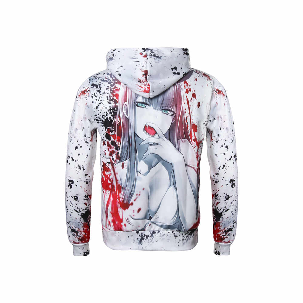 Unisex Anime DARLING in the FRANXX Zero Two Hoodies 3D Print Sweatshirt Streetwear Tops-TAkerlama