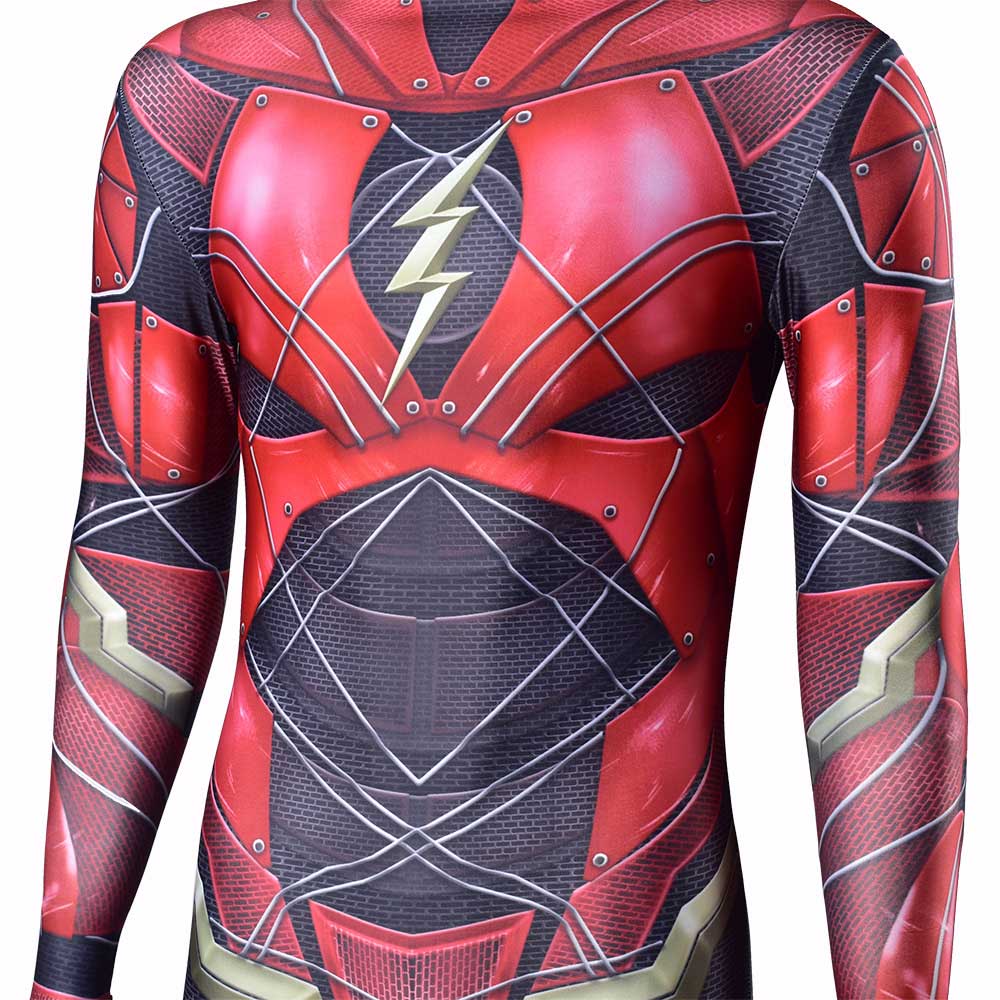 The Flash Costume Justice League Superhero Barry Allen Cosplay Zentai Suit-Takerlama