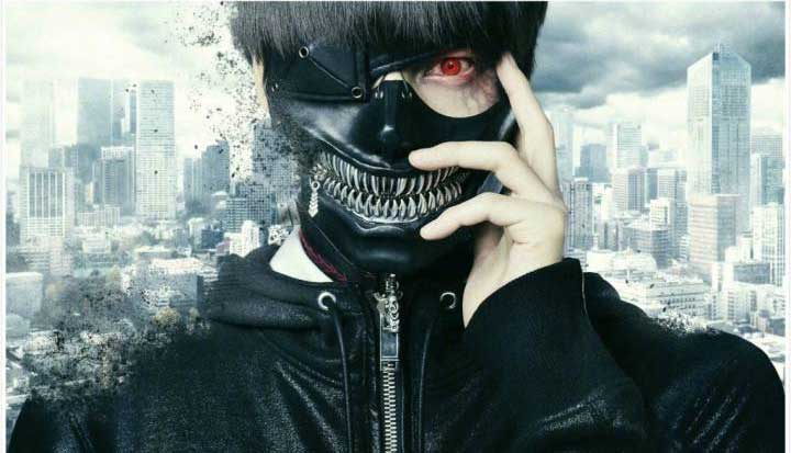 Newest Moive Tokyo Ghoul 2 Kaneki Ken Masks PVC Zipper Adjustable Cosplay Cool Masks Halloween Party Props