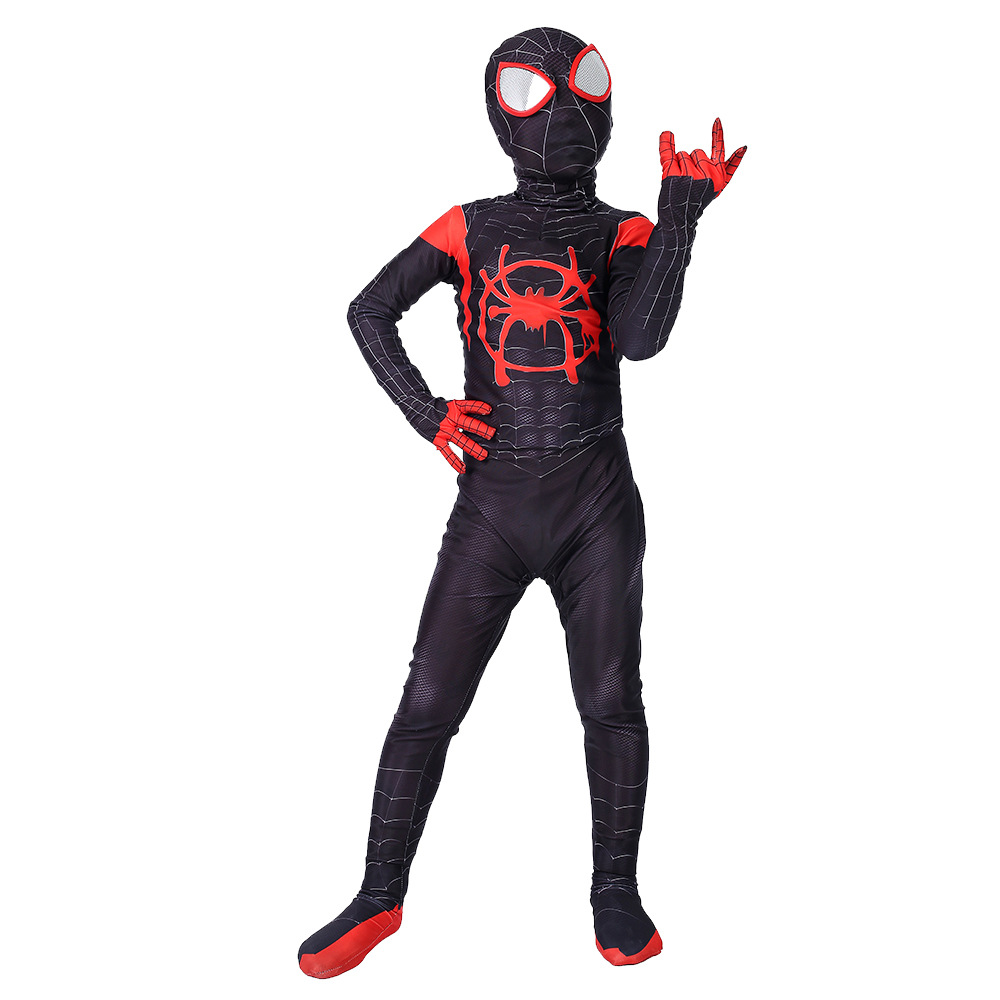 Spider-Man Cosplay Costume Into the Spider-Verse With Removable Masks