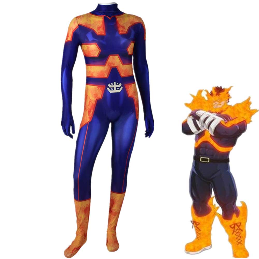 Endeavor Cosplay Costume Anime My Hero Academia MHA Jumpsuit