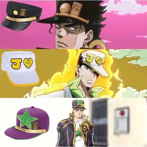 Kujo Jotaro JoJo's Bizarre Adventure Snapback Beret Cosplay Cap