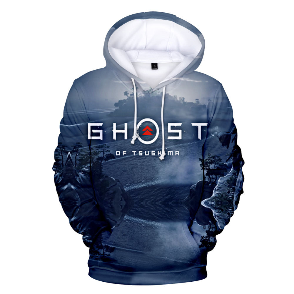 Game Ghost of Tsushima Samurai Sakai Pullover Hoodies 3D Print Sweatshirt-Takerlama