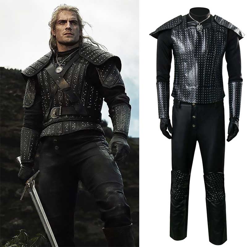 The Witcher 3 Cavill Geralt of Rivia Uniform Cosplay Costume