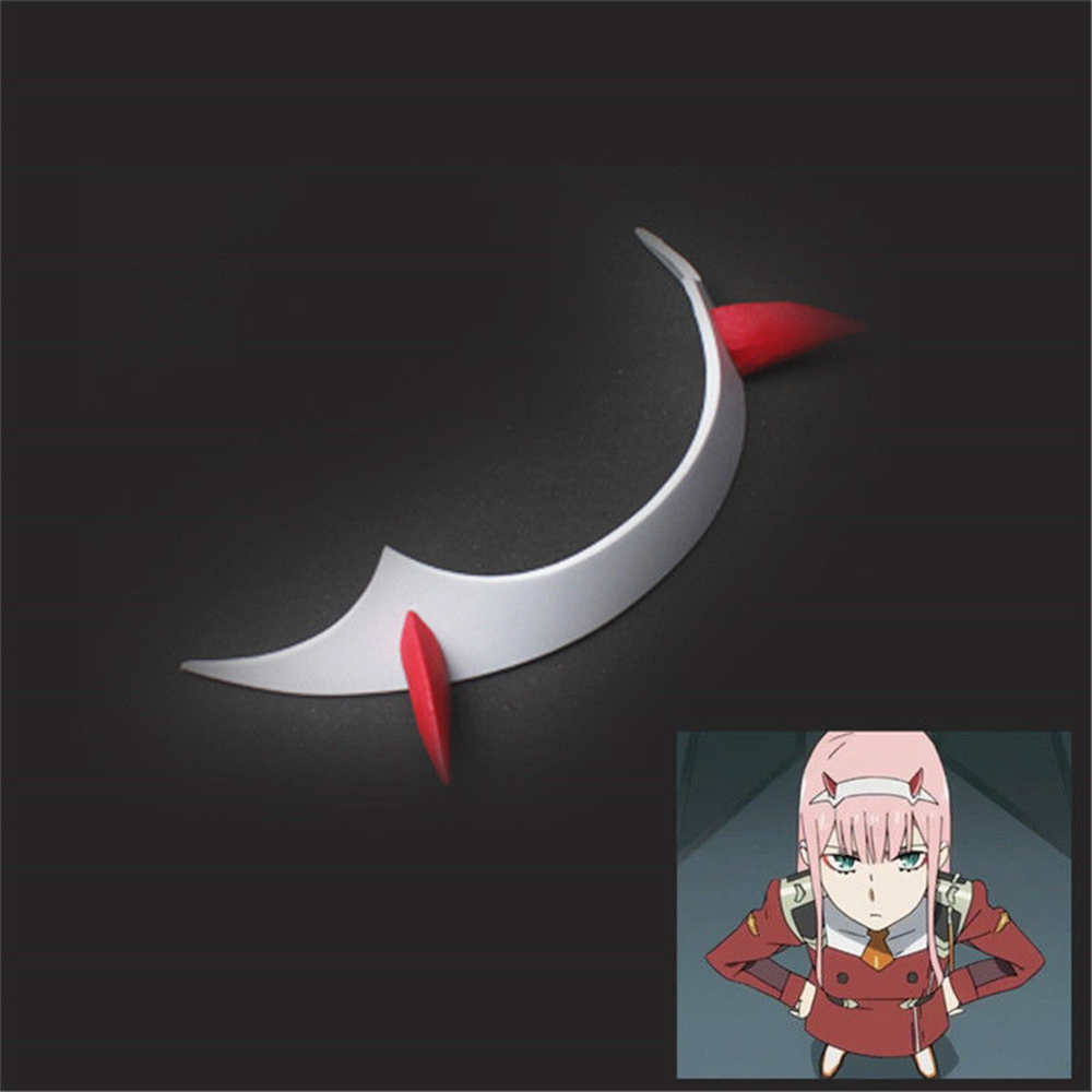 Anime DARLING in the FRANXX Cosplay ZERO TWO CODE:002 Devil Horn Headwear Headband Costume Props-Takerlama