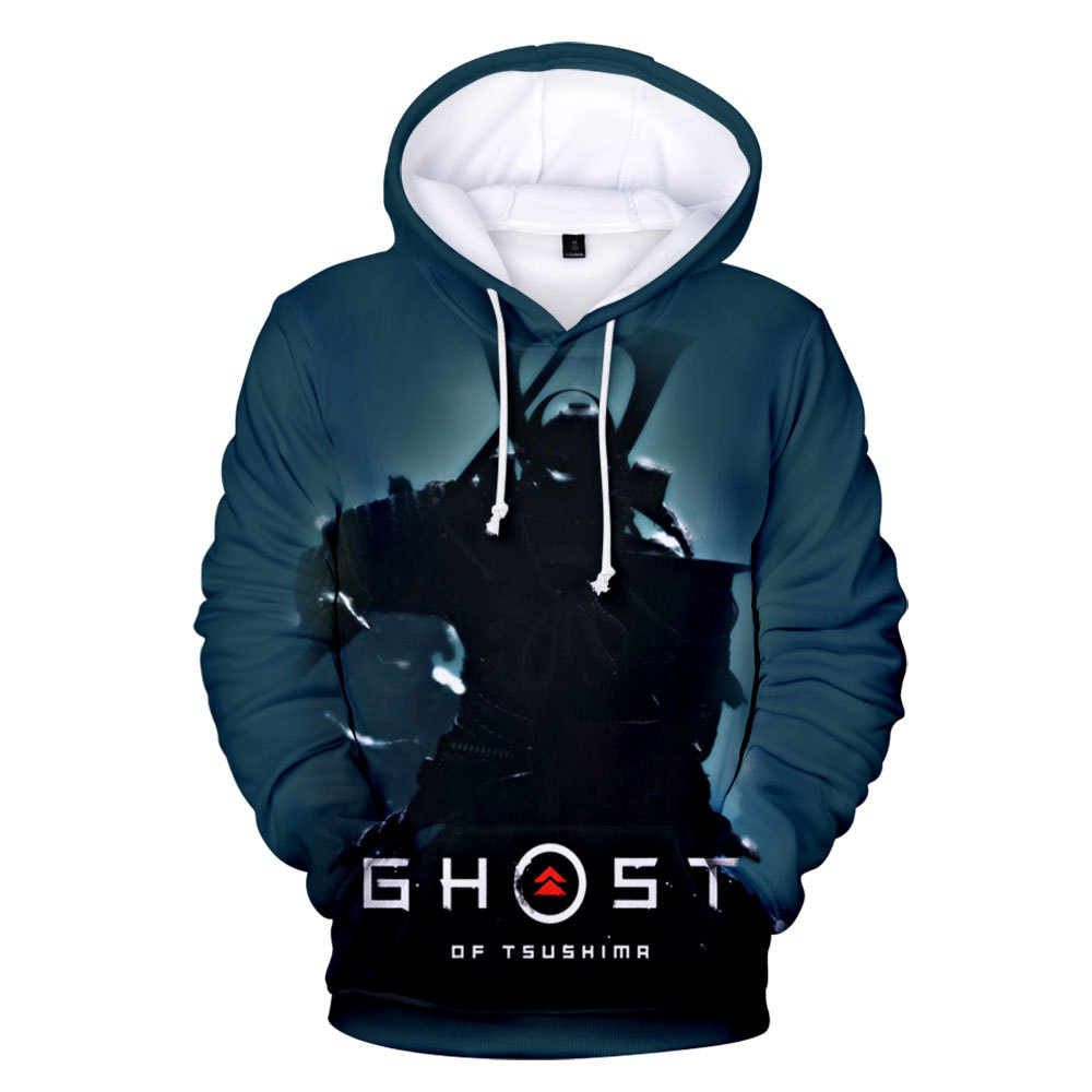 Game Ghost of Tsushima Samurai Sakai Pullover Hoodies 3D Print Sweatshirt-Takerlama