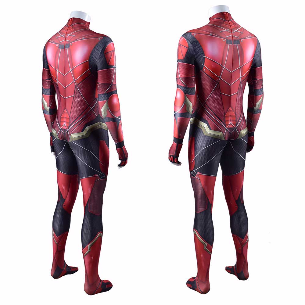 The Flash Costume Justice League Superhero Barry Allen Cosplay Zentai Suit-Takerlama